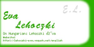 eva lehoczki business card